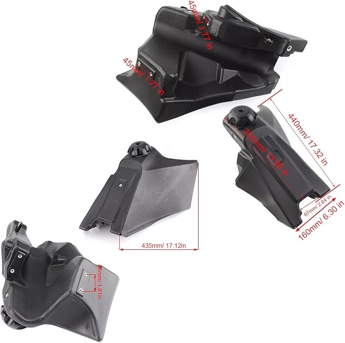 Shkalacar Fuel Gas Tank 5PA 24110 30 00, Shockproof Oil Tank Replacement with Larger Fuel Storage for YZ85 Pit Dirt 2002 to 2018 Gasoline Lightweight Performance