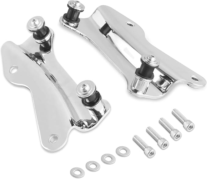 Detachable Sissy Bar with 4 Point Docking Hardware Kits (Chrome) | Passenger Backrest, 2014-2026, Fit for Harley Touring,for Electra Glide,for Road Glide,for Road King,for Street Glide
