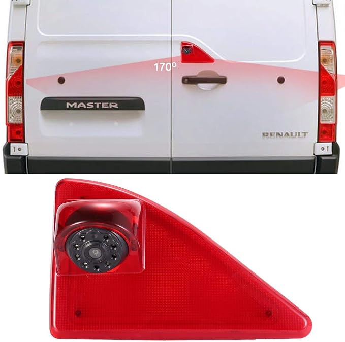 Transporter Van Brake Light Rear View Backup Camera Parking Aid Waterproof HD Night Vision Reversing Camera Replacement for Renault Master ab 2010/Nissan NV400 ab 2010/Opel Vauxhall Movano ab 2010