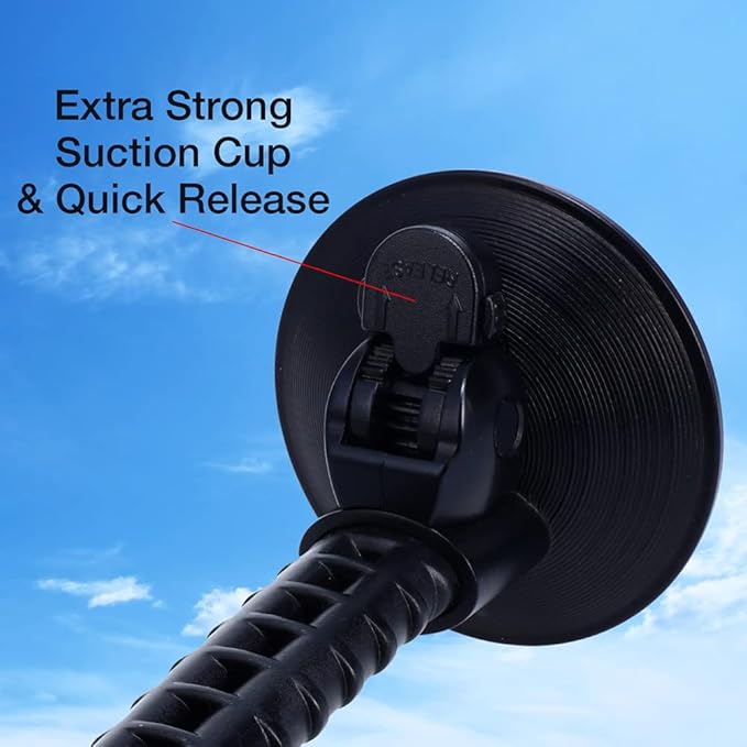 Cummins Windshield Phone Mount CMNWSPH - Suction Cup Phone Holder for Car or Truck Window or Dash Universal Fit - Black