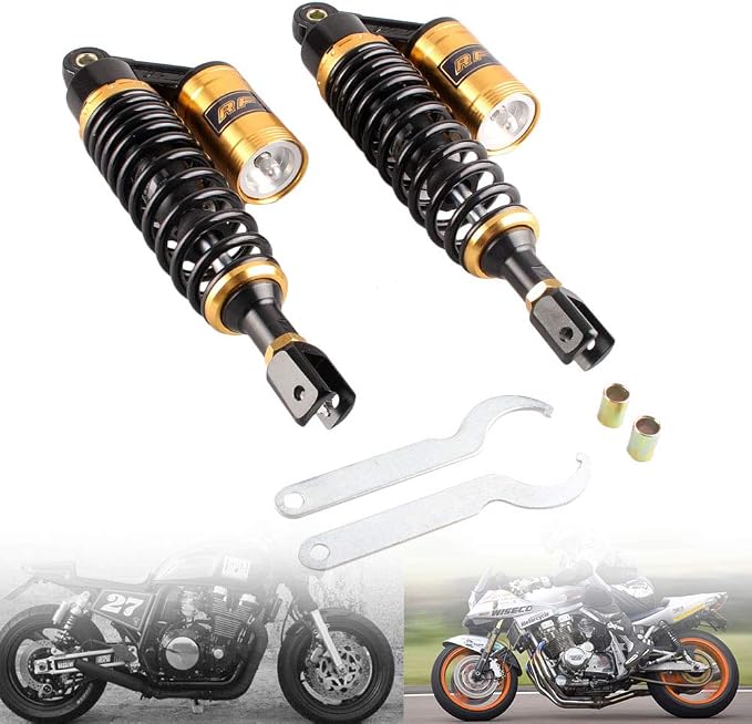 12.6" 320mm Motorcycle Shock Absorbers Clevis End 125cc-200cc for HONDA, for Yamaha, for Suzuki, for Kawasaki ATV Go Kart Quad Dirt Sport Bikes