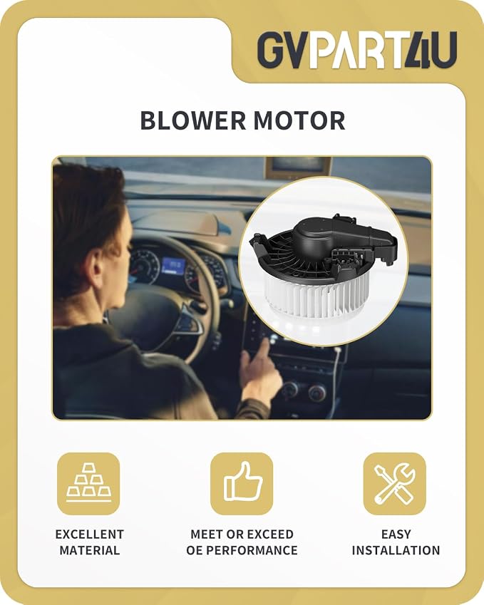 Front Blower Motor 700215 for Toyota Tundra Camry 4Runner Highlander Venza Avalon 2007 2008 2009 2010 2011 2012 2013 2014 2015 2016 2017 2018, for 2007-2019 Lexus OE: PM9351 75830 871030E040