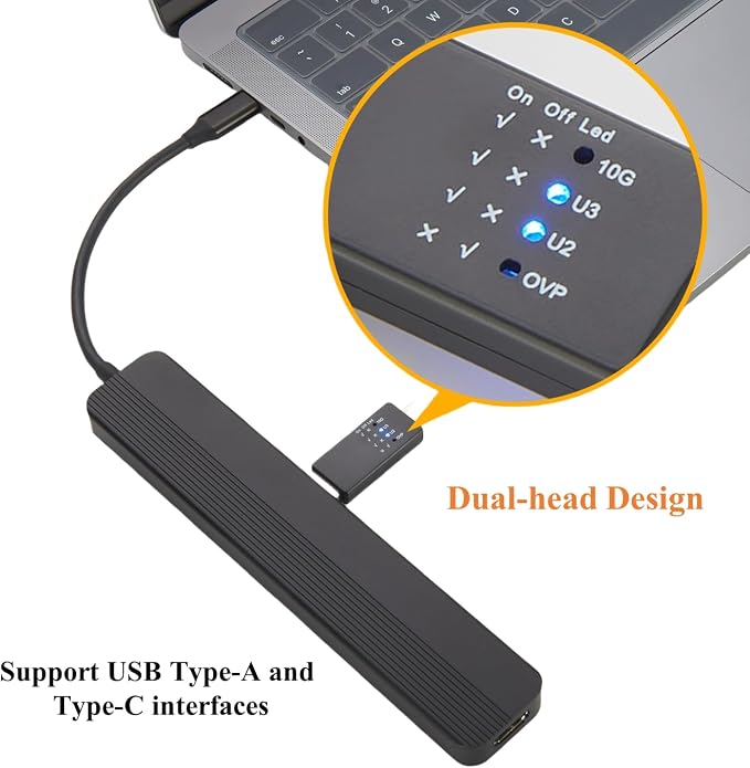 USB 10G Tester USB Type C 3.1/3.0/2.0 Hub Speed Voltage Test Tool Detection Trigger USB Port Analyzer with LED for Port Functionality QC Inspection (5PCS)