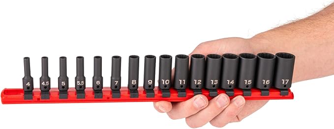 TEKTON 1/4 Inch Drive Impact Socket Set, 87-Piece | SID90207