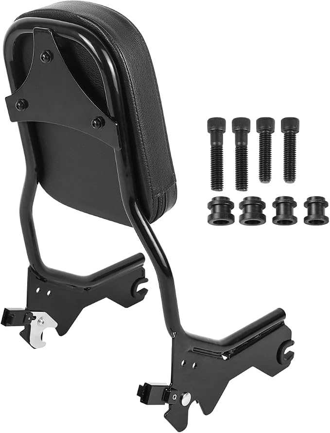 Passenger Upright Backrest Sissy Bar With Backrest Pad Docking Hardware Kit Compatible With For 2018-2025 Harley Softail FLSL FXST Heritage Classic FLHC FLHCS Deluxe FLDE Street Bob FXBB