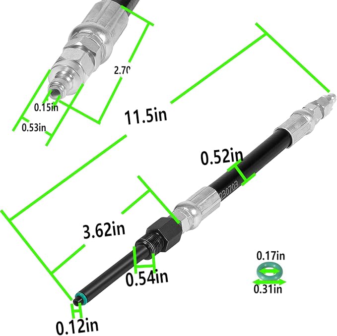 Replace for 6660 303-757 Diesel Compression Tester Adapter Hose Compatible with 2003-2006 Ford 6.0L 6.4L VT365 Powerstroke Diesel Engines