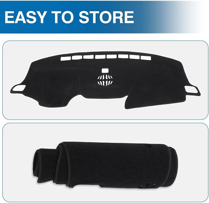 KUST Black Dash Cover for Honda CR-V CRV 2017-2022 Left Hand Driving Non-Slip Dashboard Cover Interior for CR-V CRV Accessories Custom Fit Dash Mat Sunshade Windshield Glare