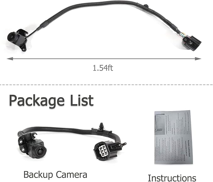 EWAY Backup Camera Replacement for Dodge Ram 1500/2500/3500 Pickup 2009 2010 2011 2012 Rear View Reverse Parking Camera OE Part # 56054041 AA/AB/AC/AD/AE, 56054164 AA/AB/AD, 68044906 AA/AB/AC/AD/AE