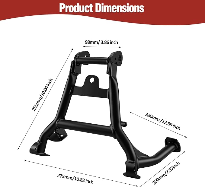 Motorcycle Main Stand Kickstand Center Stand for Honda NX400 NX500 NX 400 500 2024 2025 2026