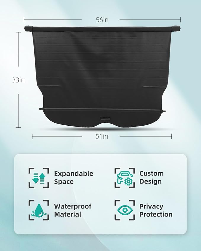 SCITOO Cargo Cover Shade 2011-2019 Fit for Jeep for Grand for Cherokee Accessories Retractable Rear Trunk Anti-Peeping Privacy Security Luggage Cover