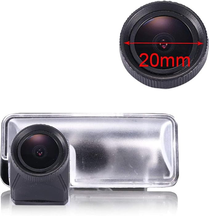 HD 20mm Lens IP68 170° Wide Angle License Plate Light Rear View Reversing Camera Compatible with Toyota Prado/Subaru Outback Wagon WRX Sedan Forester Tribeca SG MK2 SH MK3/Impreza Hatch (NO.8227)