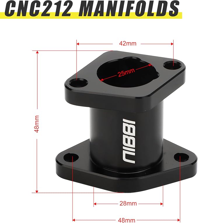 NIBBI Carburetor Pefect for Predator 212,with Intake Manifold 48mm Air Filters,for Coleman,Predator 196cc 212cc 224cc Engine Performance Parts(Black)