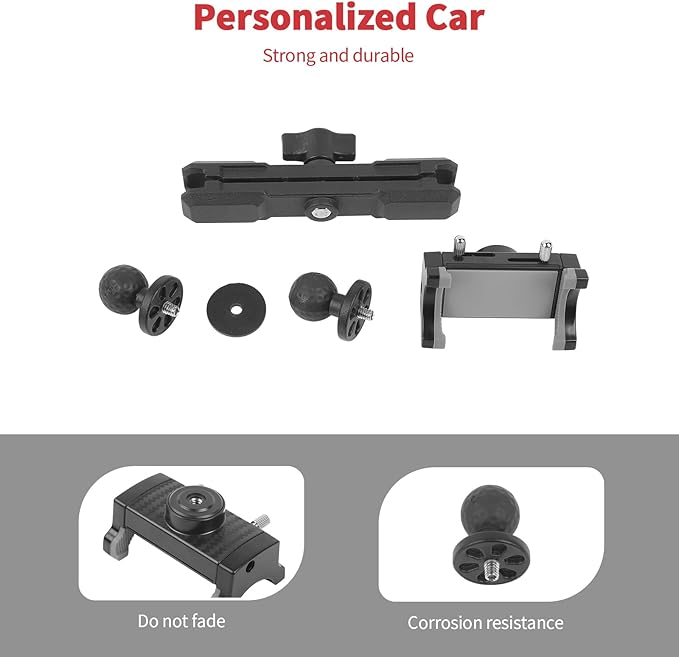 Linskip Dashboard Universal Metal Clamp Phone Mount & Holder for 2021-2025 2026 Ford Bronco Raptor & Bronco 2/4 Door, Rotates Vertical & Horizontal, Rugged Off-Road Stability