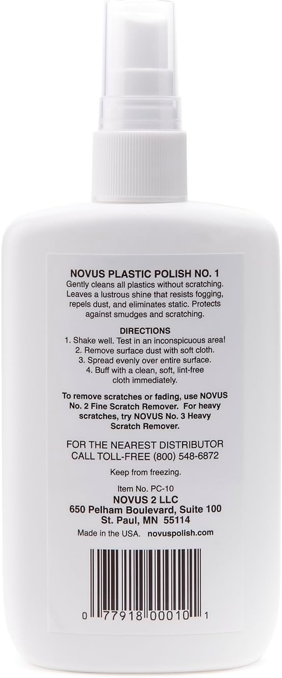 NOVUS 7020 | Plastic Clean & Shine #1 | 8 Ounce Bottle