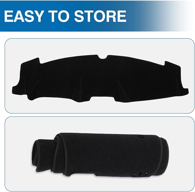 KUST Black Dash Cover Compatible with Ford Bronco Sport 2021-2024 (Only fit Bronco Sport) Dashboard Cover Polyester Non-Slip Interior Accessories for Bronco Sport Custom Fit Dash Mat No Glare