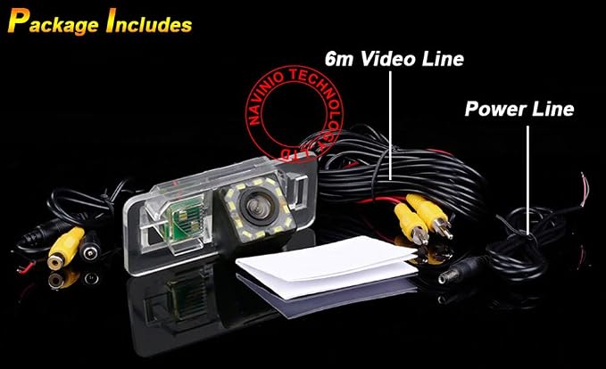 with 8LED Waterproof Car Rear View Backup License Plate Light Camera Night Vision for BMW X /1/3/5 Series E90 E91 E92 530I 530Li 320i 328i/X1 X3 X5 X6 M3 M1 E39 E46 E91 E88 E53