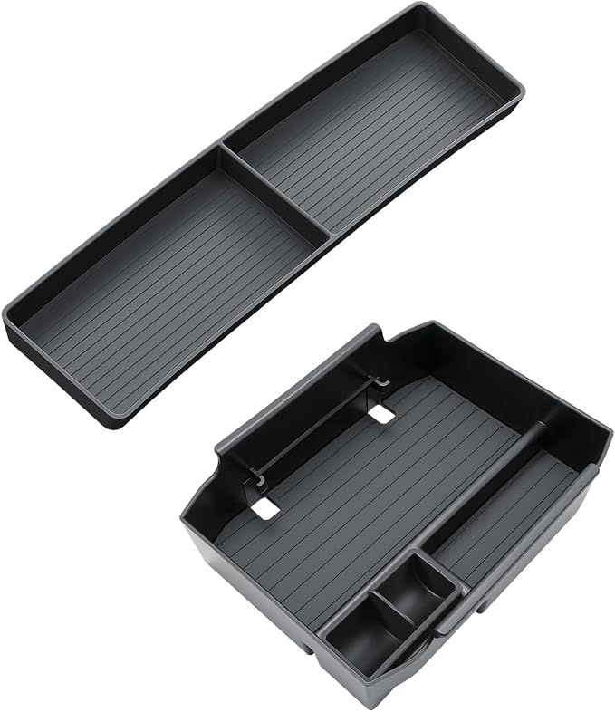 SKTU 2Pack for 2026 Subaru Outback Center Console Organizer 2026+ Outback Console Tray & Dashboard Storage Box Subaru Outback 2026 Accessories ABS Insert Console Tray with Coin Holder