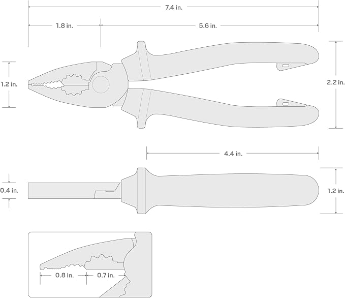 TEKTON 7 Inch Insulated Combination Pliers | PVG30007
