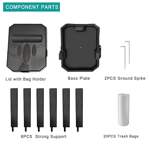 Car Trash Can Collapsible, Portable Vehicle Garbage Bin with Reinforced Frame, Trash Bag Holder & 20 Count Trash Bags for RV, Camping, Home, and Outdoors