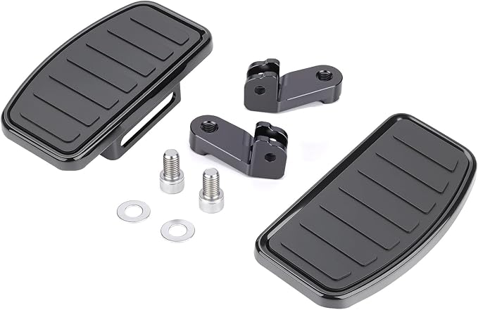 Floorboards Front Footpegs for Harley Softail 2018-2024 Breakout Deluxe Fat Bob Fat Boy Heritage Low Rider Slim Street Bob Sport Glide Wide Rider Anti-Slip Highway Pegs (Black)