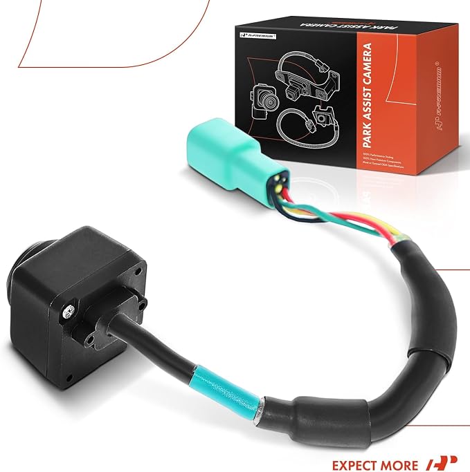 A-Premium Park Assist Camera Rear View Backup Reverse Camera Compatible with Select Chevrolet & GMC & Buick & Cadillac Models - Equinox, Traverse, Terrain, Acadia, Enclave, Escalade, CTS, XT5, Bolt EV