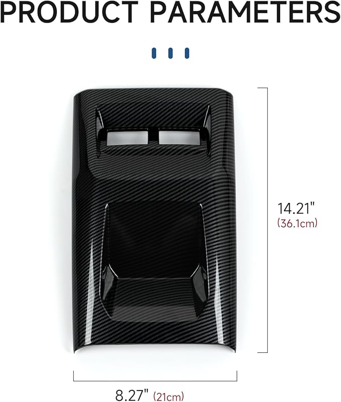 Car ABS Carbon Fiber Armrest AC Vent Rear Seat Air Outlet Panel Sticker Cover Interior Trim Decal for Chevrolet Colorado 2023 2024 2025 2026 Accessories