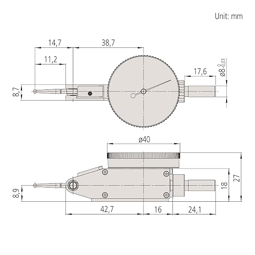 Mitutoyo 513-402-10E DIAL TI, BAS, STD 0.03", 0.0002" Accuracy, 0.0005", White | Basic Standard, 0.03" Range, 0.0002" Accuracy, 0.0005" Resolution