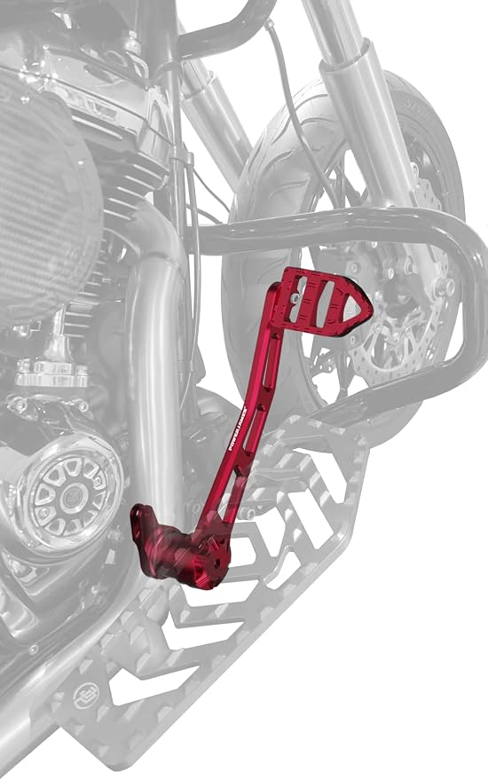 POWER JAMES 10.2" Long, Red Foot Brake Shift Lever, Brake Shifter Footpeg Fits for Harley Davidson 2014-25 Touring FLHR FLHX FLTR Models (Red)