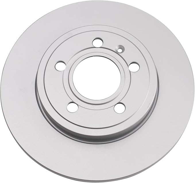 TRQ Rear Brake Rotor Set G Coated Solid Compatible with 2005-2009 Audi A4 A4 Quattro
