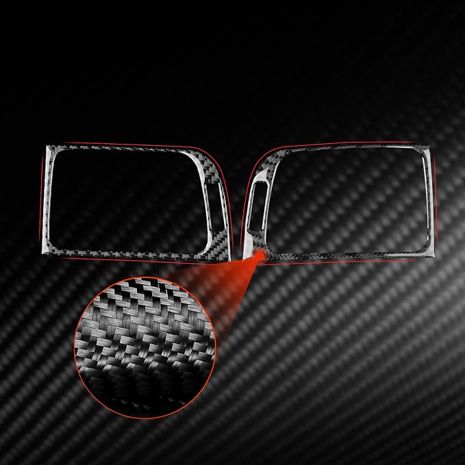 Black Soft Carbon Fiber car Interior Instrument Vents 2/Piece Decorative Stickers Suitable for Acura TSX 09-14 Carbon Fiber car Interior