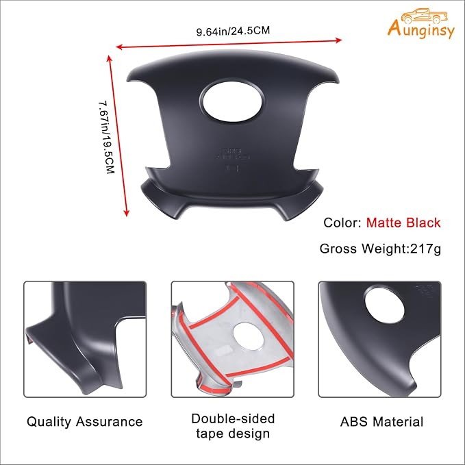 Aunginsy Central Control Steering Frame Trim Compatible with Toyota Tundra 2007-2013 Pickup Truck Center Console Steering Panel Protection Cover Decorative Sticker ABS Interior Accessories