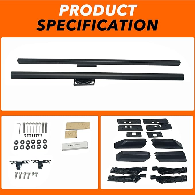 OEM Style Roof Rack Cross Bars for 2024-2026 Toyota Land Cruiser Prado LC250 J250/1958-200LBS Aluminum Alloy Lockable Cargo Carrier Rails (No Drilling Required)