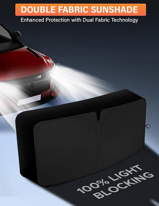 EcoNour Windshield Sunshade for Toyota Corolla 2014-2017 2018 2019 L, LE (Eco/Plus), S, SE, XLE, XSE Sun Visor for Front Windshield & Window Sun Shade Cover, UV Heat Protector, Car Accessories