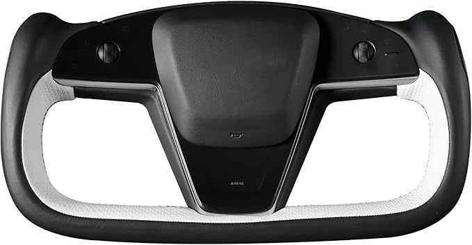 MEWANT Hand Stitched Tesla Model S Yoke Steering Wheel Cover Wrap for Tesla Model S 2021-2023 / Model X 2021-2023 Tesla Yoke Steering Wheel Accessories(3D Style)