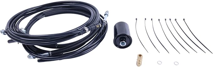 HOLDWELL Fuel Line Replacement Kit NFR0008 FL-GM43C-V Compatible with Chevrolet/GMC Suburban 1998-1999 (Black, 1x Kit)