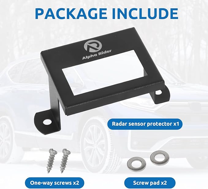 Front Radar Sensor Protector Cover Compaible with Honda CR-V CRV All Models 2017-2022, Vehicle Radar Sensor Protection Cover Accessory for Honda Accessories with Screws, Black