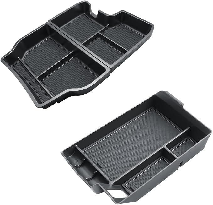 SKTU 3-Pack for 2021-2026 Toyota Sienna Center Console Organizer 2021-2026 Sienna Lower Console Tray Toyota Sienna 2024 2025 2026 Accessories Under Console Tray (Not Fit Models with Refrigerator)