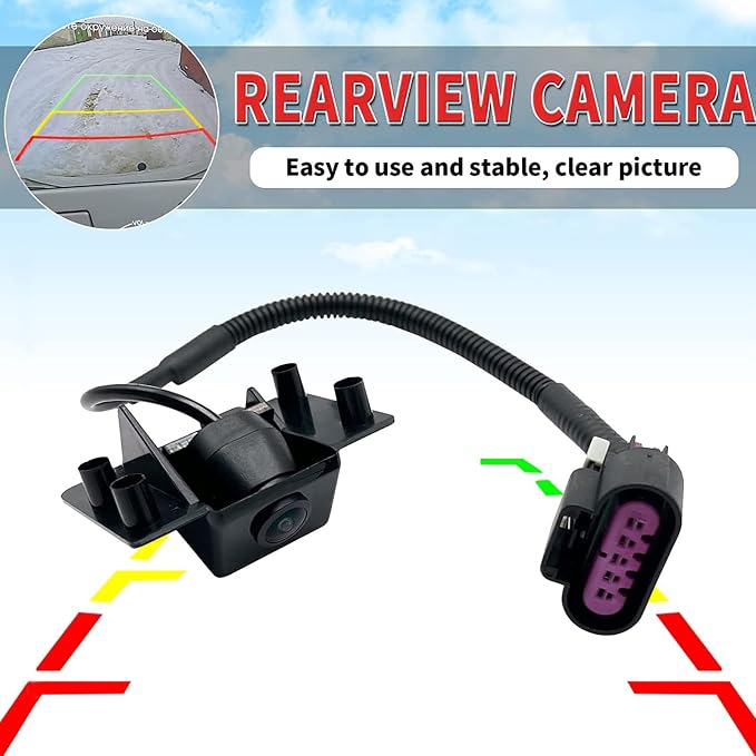 Rear View Back Up Camera Compatible with Cadillac Escalade Chevy Suburban Tahoe GMC Yukon Reverse Park Assist Camera Replaces 15173619 GM1960104
