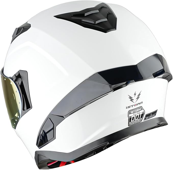 1Storm Motorcycle Full Face Helmet for Adults Men and Women Street Bike Racing Helmet DOT Approved with one Extra Clear Shield