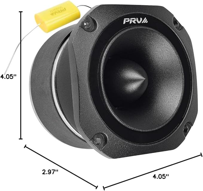 PRV AUDIO TW700Ti Black 4 Inch Titanium Bullet Tweeter TW700Ti 240 Watts, 8 Ohm Super Tweeter, Built-in Capacitor Pro Audio High Frequency Driver (Single)