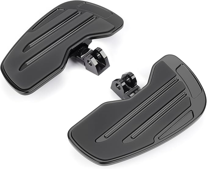 Anti-Slip Rider Floorboards Compatible with Honda Rebel 300 500 CMX300 CMX500 2017-2025 Front Footpegs Driver Aluminum Highway Pegs Accessories (Gloss Black A)