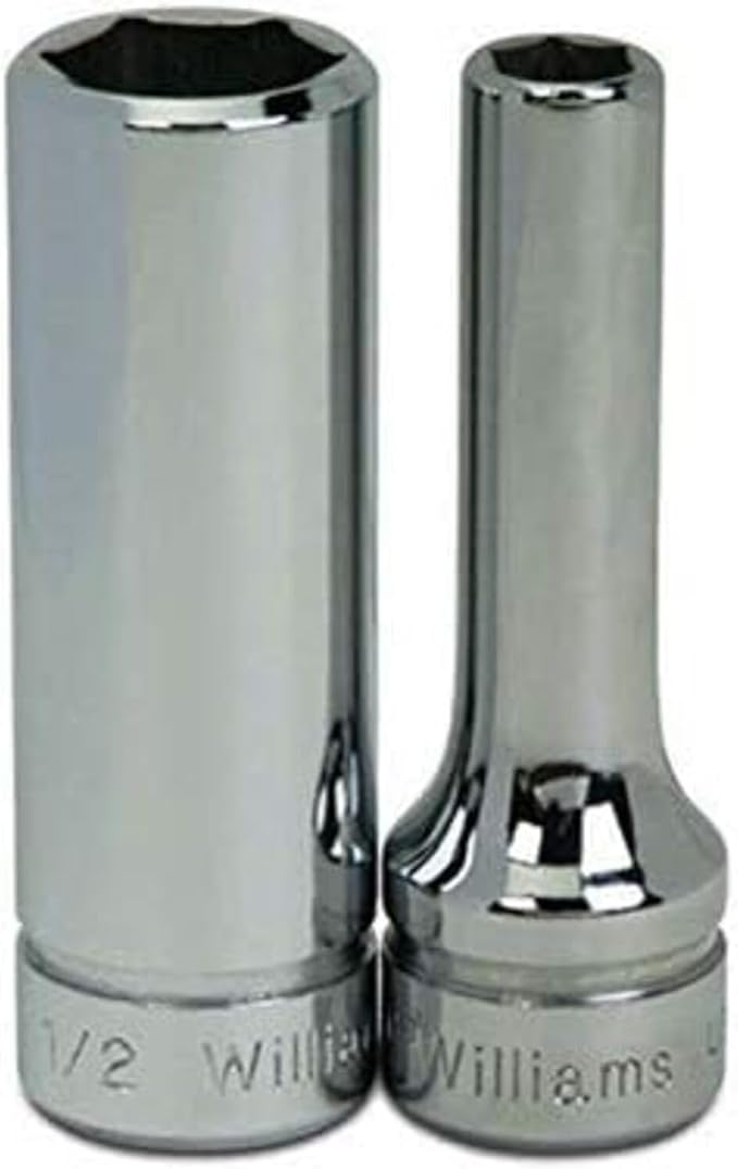 Williams JHWBMD-615 SUPERTORQUE 3/8-Inch Drive Deep Metric 6 Point Socket 15mm Size, High-Polished Chrome Finish, Designed for Maximum Engagement on 6-Point Fasteners