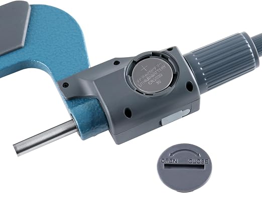 Accusize Industrial Tools 2-3''/50-75mm by 0.00005'' 2 Keys Electronic Digital Outside Micrometer, Md71-0003 | 2-Key Electronic Digital, Carbide-Tipped, Data Output, 0.00005 in Resolution