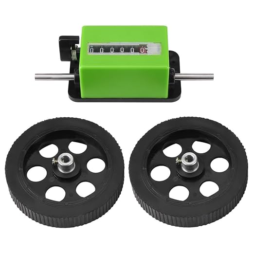 Roller Type Meter Counter, 6 Digits Meters Rolling Mechanical Length Counter for Measuring Textile, Printing, Artificial Leather