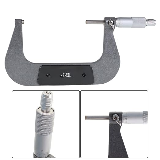 marddpair Micrometer 4-5 Inch 0.0001 Inch Precision Outside Micrometer Carbide Tipped