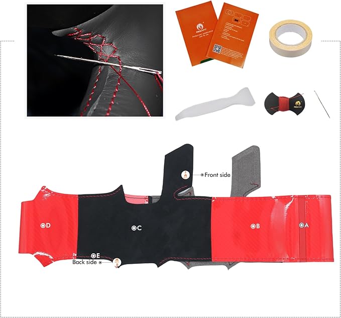 MEWANT DIY Red Shiny PU Carbon Fiber Black Athsuede Steering Wheel Cover Chevy Silverado Blazer 1500 Silverado 2500