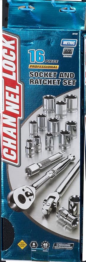 Channellock - 16-Pc 1/2 Dr Metric Set (32162)
