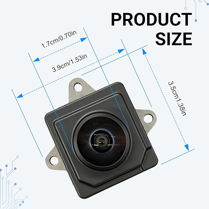 Rear View Backup Camera, Reverse Parking Assist Camera Compatible with 2019-2021 Ram 1500 3.0L 3.6L 5.7L 6.2L Engine, Direct Fit Reversing Camera Replaces OE 68322864AF 68414414AA CH1960131