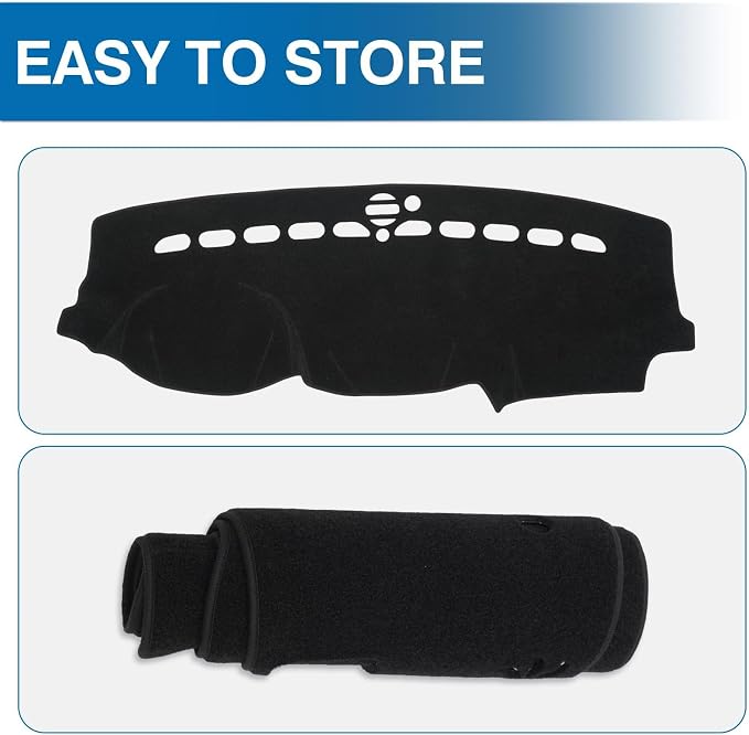 KUST Black Dash Cover for 2011-2022 Jeep Grand Cherokee (NOT for Jeep Cherokee & Grand Cherokee L) Non-Slip Dashboard Cover Polyester Interior for Grand Cherokee Accessories No Glare
