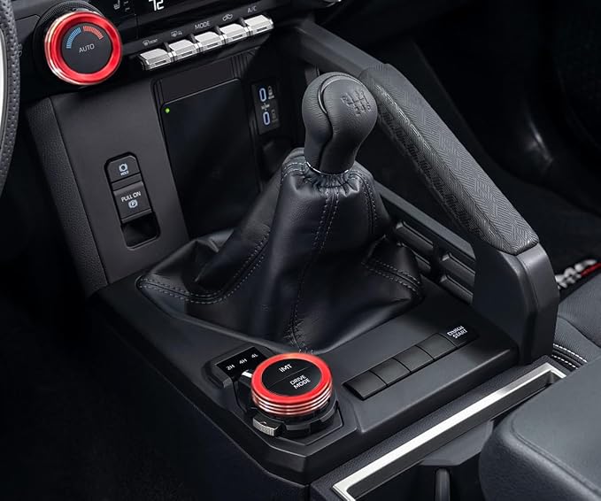 for Toyota Tacoma 2024+ 4Runner 2025+ 8" Screen Gear Shift Knob Head Cover & Air Conditioner Knob Cover